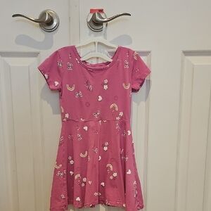 George Pink Dress with Rainbow and Heart Designs